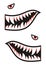 Shark teeth decals