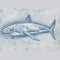 Shark vector illustration. hand drawn sketch of shark swimming. Dangerous scary animal wildlife drawing. Powerful fierce symbol
