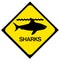 Shark warning sign