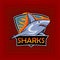 Sharks logo, emblem for a sport team