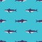 Sharks seamless abstract vector vector pattern illustration