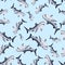 Sharks silhouettes seamless pattern
