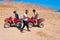 Sharm El Sheikh, Egypt - February 17, 2020: The people at quad tour in the desert in Egypt