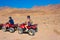 Sharm El Sheikh, Egypt - February 17, 2020: The people at quad tour in the desert in Egypt