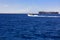 Sharm el-Sheikh, Egypt - March 14, 2018. A large cargo vessel for the transportation of containers and bulk cargoes in the open s