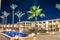 SHARM EL SHEIKH, EGYPT - MAY  14 , 2019 :  resort area at the hotel