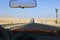 Sharm el Sheikh Egypt view through taxi windscreen