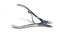 sharp chrome nail scissors tweezers white background