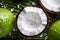 Sharp close-up of Fresh Coconut
