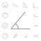 sharp corner outline icon. Detailed set of geometric figure. Premium graphic design. One of the collection icons for websites, web