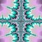 Sharp fractal, lilas, ultra violet and green