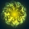 Sharp green explosion, fractal object