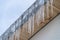 Sharp icicles on the eaves of a roof in Utah