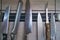 Sharp kitchen knives for meat, bread or vegetables