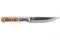 Sharp knife with artificial ivory handle.