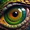 sharp magnifying animals eye microscopic crystal clear dinosaurs eyes illustration dragon eye Close Up Green Tyrannosaurus Rex Eye