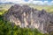 Sharp needles of black volcanic peaks. Mountains near Mont Aoupinie and Poya river, aerial view. New Caledonia, Melanesia, Oceania