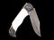 Sharp pocketknife isolated on a black background