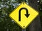 Sharp right turn sign