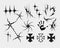 sharp spiky brutalism element asset ornamentposter, tattoo, tribal illustration vector creepy icon, symbol sick editable