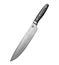 Sharp steel blade handle of metallic knife