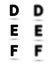 Sharp and unsharp alphabet letters / font