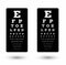 Sharp and unsharp black snellen chart