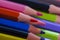 Sharpened colored group of bright pencils