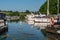 Sharpness Marina at the end of the Gloucester - Sharprness Canal, UK