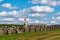 Sharpsburg, Maryland, USA September 11, 2021 The monument for the 132rd Pennsylvania Regiment on the Bloody Lane at Antietam Natio