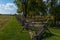 Sharpsburg, Maryland, USA September 11, 2021 A wooden fence line on the Antietam National Battlefield