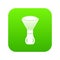 Shave brush icon green vector
