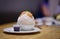 Shaved ice called bingsu ,santol flavored on table