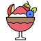 Shaved ice icon, Summer vacation related vector