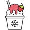 Shaved ice icon, Summer vacation related vector