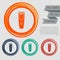 Shaver hairclipper icon on the red, blue, green, orange buttons for your website and design with space text.