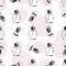 Shaving brush and perfume seamless pattern