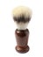 Shaving brush with wooden handle