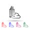 Shaving foam multi color icon. Simple outline, thin line vector of antiaging icons for ui and ux, website or mobile application