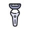 Shaving razor flat color icon