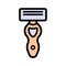 Shaving razor flat color icon