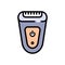 Shaving razor flat color icon