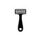 Shaving Safety Razor, Hair Remover Blade. Flat Vector Icon illustration. Simple black symbol on white background. Shaving Safety