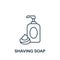 Shaving Soap icon from barber shop collection. Simple line element Shaving Soap symbol for templates, web design and infographics