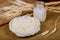 Shavuot kosher food fresh dairy products milk, cottage cheese wheat