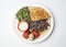 Shawarma Beef Plate  on white background