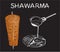 Shawarma -  Doner kebab. Vector.