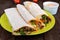 Shawarma sandwich - fresh roll of thin lavash