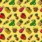 Shawarma seamless pattern vector illustration