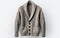 Shawl Collar Cardigan Blazer on a Background of Transparency -Generative Ai